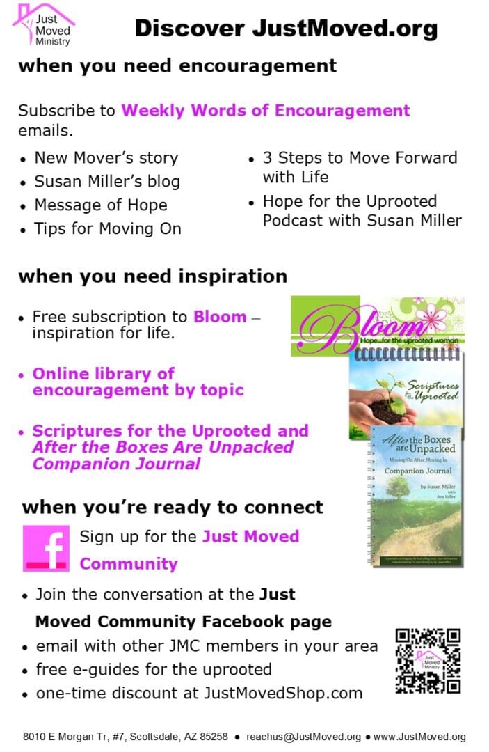 discover justmoved.org single page